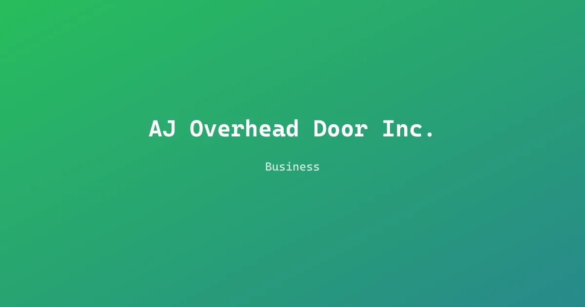 AJ Overhead Door Inc.