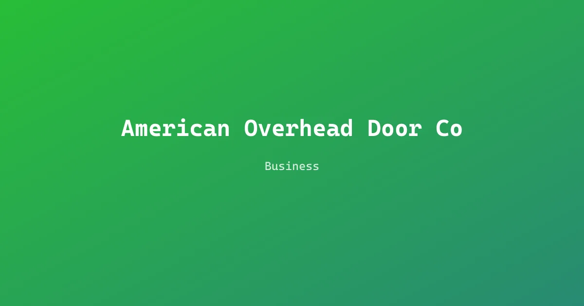 American Overhead Door Co