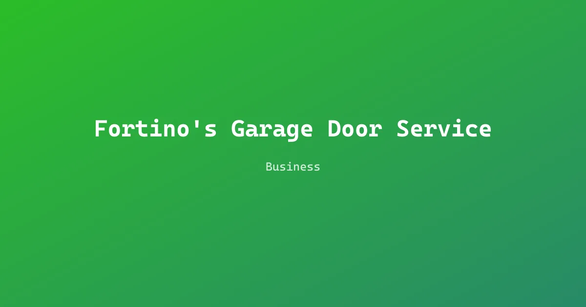 Fortino's Garage Door Service