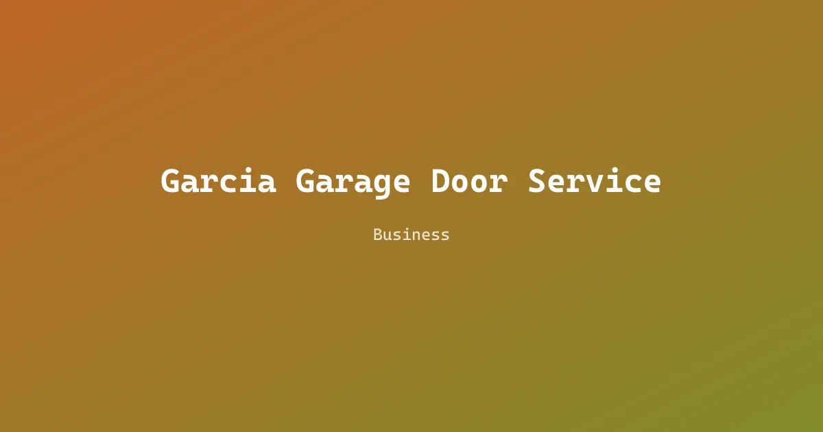 Garcia Garage Door Service