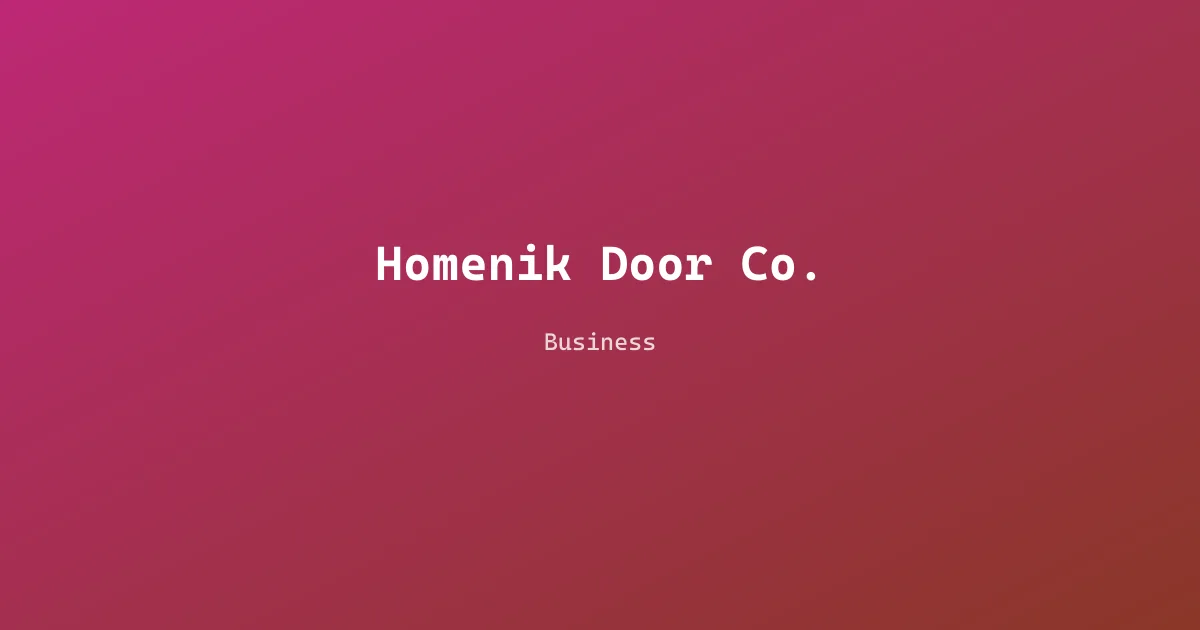 Homenik Door Co.