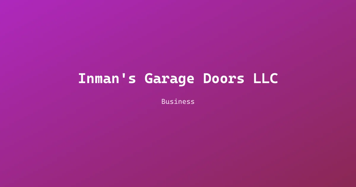 Inman's Garage Doors LLC