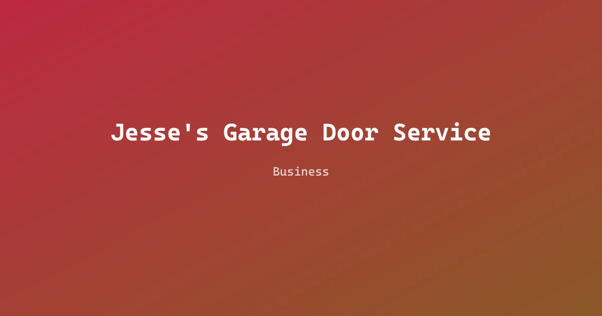 Jesse's Garage Door Service