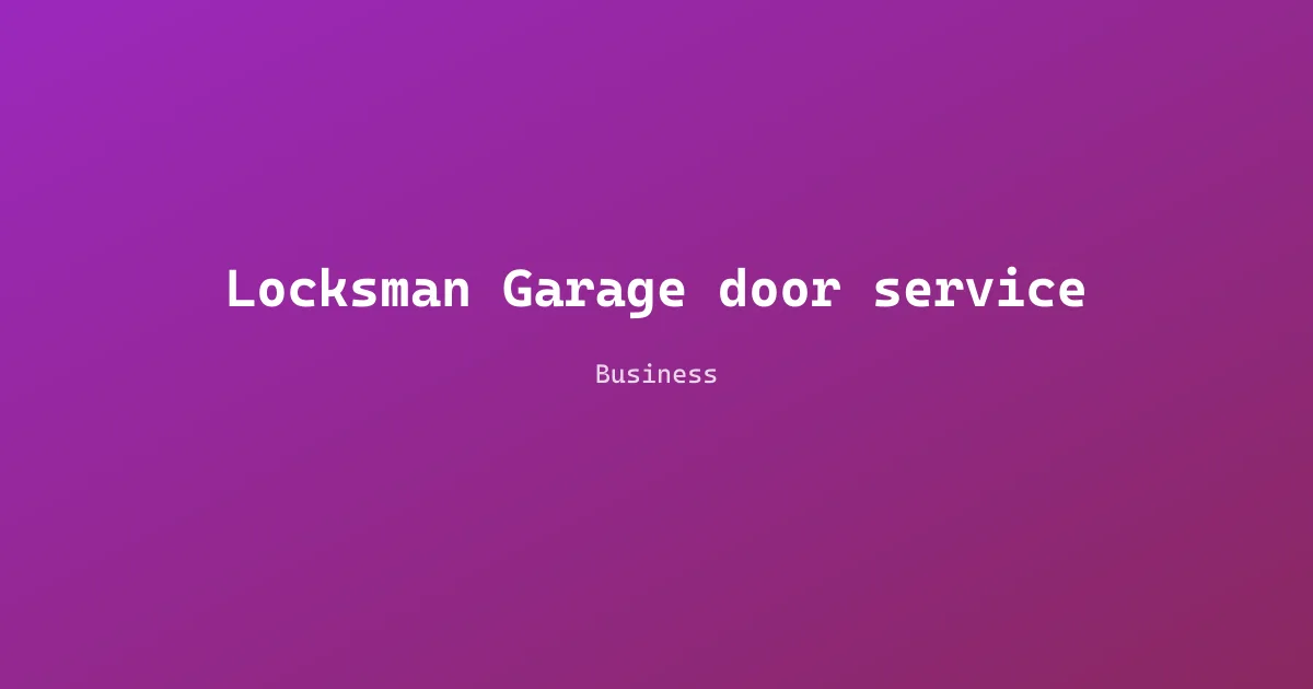 Locksman Garage door service