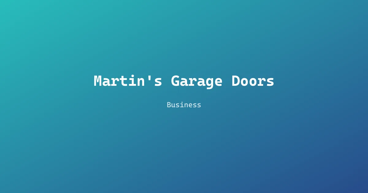 Martin's Garage Doors