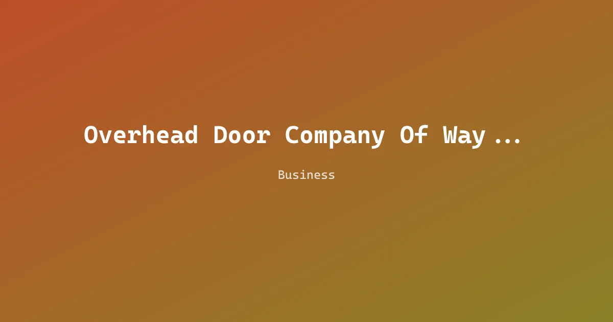 Overhead Door Company Of Waycross